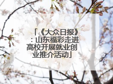 《大众日报》：山东福彩走进高校开展就业创业推介活动