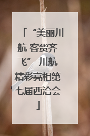 “美丽川航 客货齐飞” 川航精彩亮相第七届西洽会