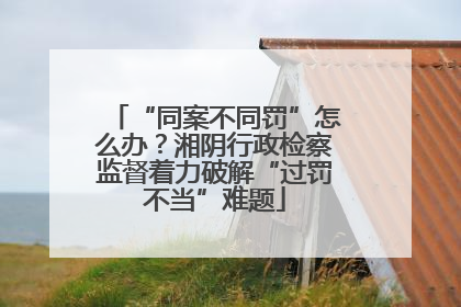 “同案不同罚”怎么办？湘阴行政检察监督着力破解“过罚不当”难题