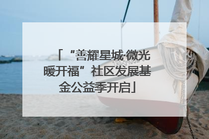 “善耀星城·微光暖开福”社区发展基金公益季开启