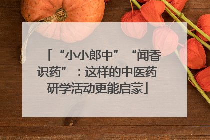 “小小郎中”“闻香识药”：这样的中医药研学活动更能启蒙
