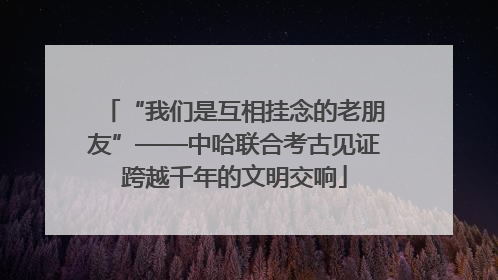 “我们是互相挂念的老朋友”——中哈联合考古见证跨越千年的文明交响