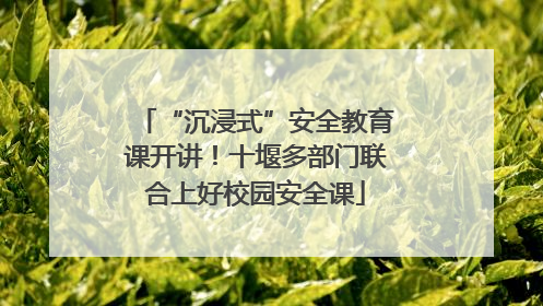 “沉浸式”安全教育课开讲！十堰多部门联合上好校园安全课