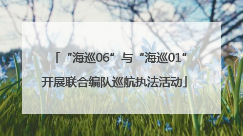 “海巡06”与“海巡01”开展联合编队巡航执法活动