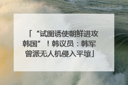 “试图诱使朝鲜进攻韩国”！韩议员：韩军曾派无人机侵入平壤