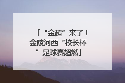 “金超”来了！金陵河西“校长杯”足球赛超燃