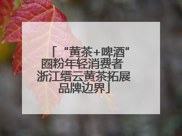 “黄茶+啤酒”圈粉年轻消费者 浙江缙云黄茶拓展品牌边界