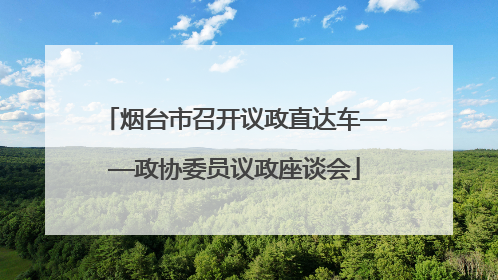 烟台市召开议政直达车——政协委员议政座谈会
