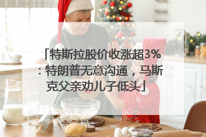 特斯拉股价收涨超3%：特朗普无意沟通，马斯克父亲劝儿子低头