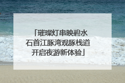 璀璨灯串映碧水 石首江豚湾观豚栈道开启夜游新体验
