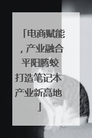 电商赋能，产业融合 平阳腾蛟打造笔记本产业新高地