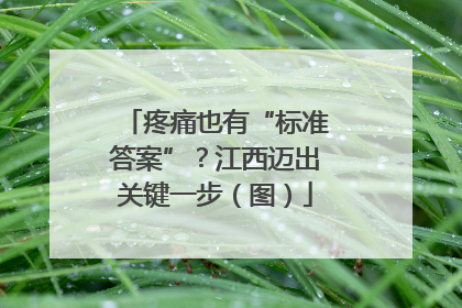 疼痛也有“标准答案”？江西迈出关键一步（图）