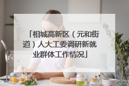 相城高新区（元和街道）人大工委调研新就业群体工作情况