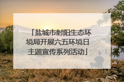 盐城市射阳生态环境局开展六五环境日主题宣传系列活动
