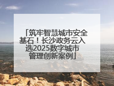 筑牢智慧城市安全基石！长沙政务云入选2025数字城市管理创新案例