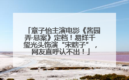 章子怡主演电影《酱园弄·悬案》定档！易烊千玺光头饰演“宋瞎子”，网友直呼认不出！