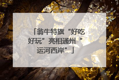 翁牛特旗“好吃好玩”亮相通州“运河西岸”