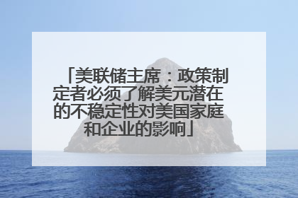 美联储主席：政策制定者必须了解美元潜在的不稳定性对美国家庭和企业的影响