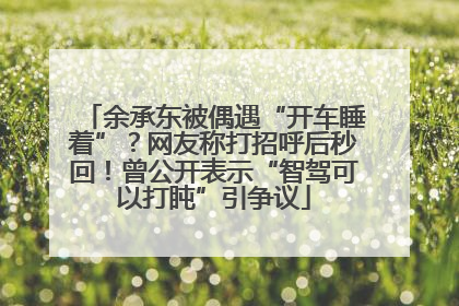 余承东被偶遇“开车睡着”？网友称打招呼后秒回！曾公开表示“智驾可以打盹”引争议