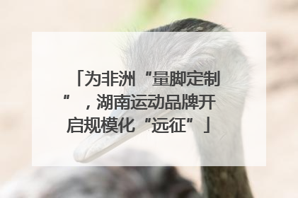 为非洲“量脚定制”，湖南运动品牌开启规模化“远征”