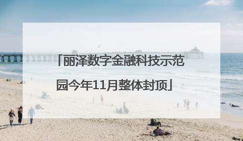 丽泽数字金融科技示范园今年11月整体封顶
