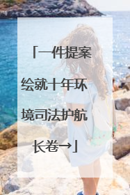 一件提案绘就十年环境司法护航长卷→