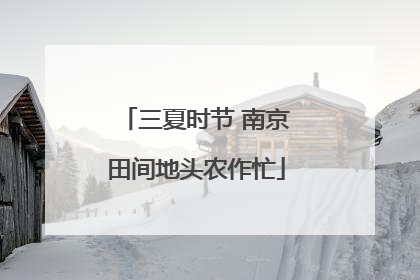 三夏时节 南京田间地头农作忙