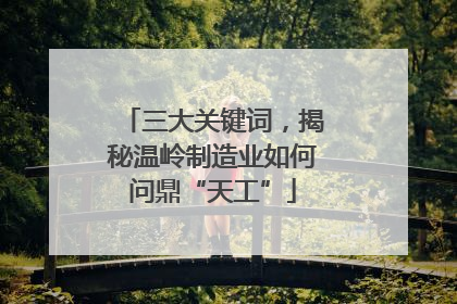 三大关键词，揭秘温岭制造业如何问鼎“天工”