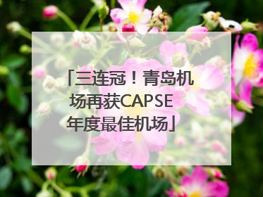 三连冠！青岛机场再获CAPSE年度最佳机场