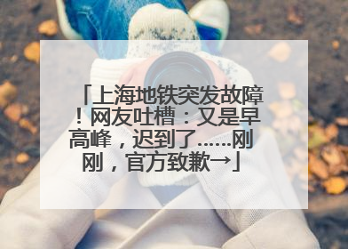 上海地铁突发故障！网友吐槽：又是早高峰，迟到了……刚刚，官方致歉→