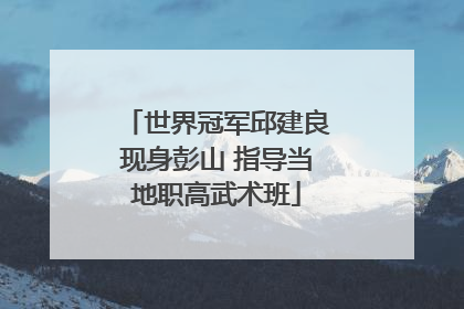 世界冠军邱建良现身彭山 指导当地职高武术班