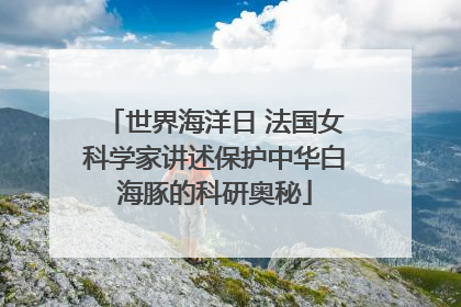 世界海洋日 法国女科学家讲述保护中华白海豚的科研奥秘