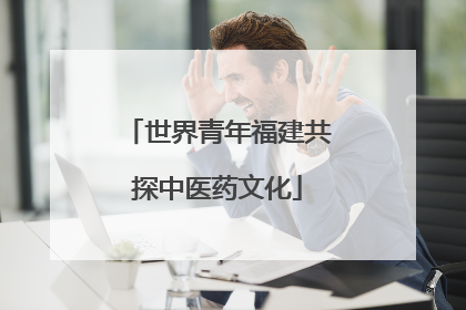 世界青年福建共探中医药文化
