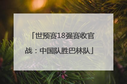世预赛18强赛收官战：中国队胜巴林队