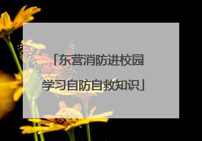 东营消防进校园 学习自防自救知识