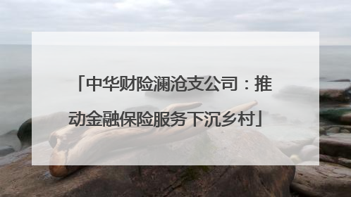 中华财险澜沧支公司：推动金融保险服务下沉乡村