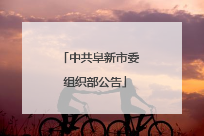 中共阜新市委组织部公告