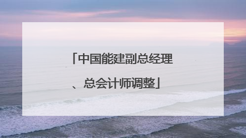 中国能建副总经理、总会计师调整