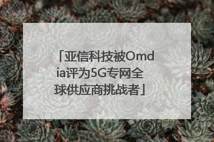 亚信科技被Omdia评为5G专网全球供应商挑战者