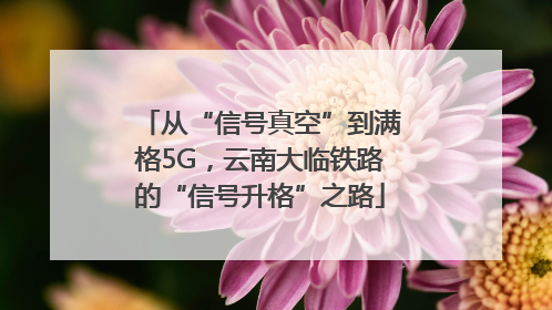 从“信号真空”到满格5G，云南大临铁路的“信号升格”之路