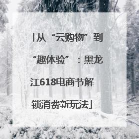 从“云购物”到“趣体验”：黑龙江618电商节解锁消费新玩法
