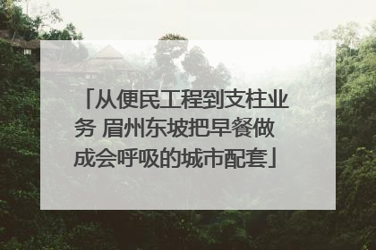 从便民工程到支柱业务 眉州东坡把早餐做成会呼吸的城市配套