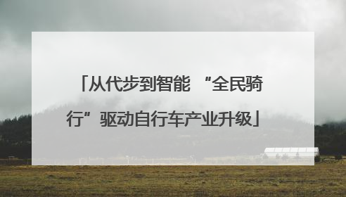 从代步到智能 “全民骑行”驱动自行车产业升级