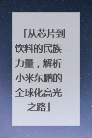 从芯片到饮料的民族力量，解析小米东鹏的全球化高光之路