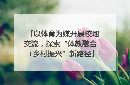 以体育为媒开展校地交流，探索“体教融合+乡村振兴”新路径