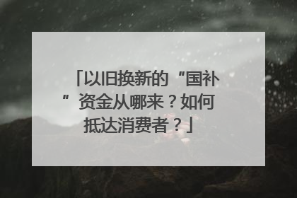 以旧换新的“国补”资金从哪来?如何抵达消费者?