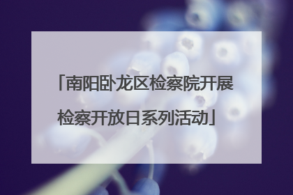 南阳卧龙区检察院开展检察开放日系列活动