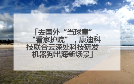 去国外“当球童”、“看家护院”，康迪科技联合云深处科技研发机器狗出海新场景