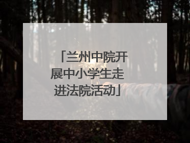 兰州中院开展中小学生走进法院活动