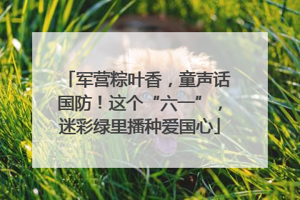 军营粽叶香，童声话国防！这个“六一”，迷彩绿里播种爱国心